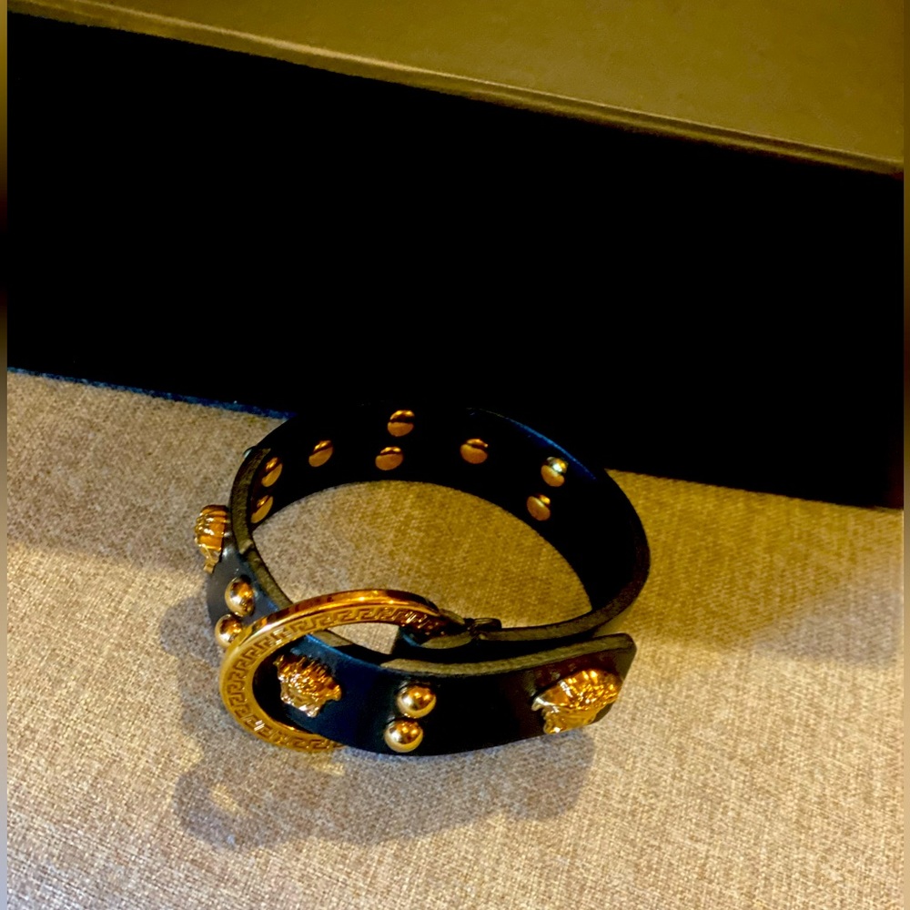 Versace Leather Bracelet (Cheaper On Depop)